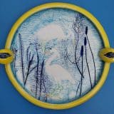 Circle picture plate- Herons - Image 4
