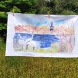 Little Egrets at Lough Beg- Teatowel - Image 4