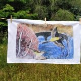 Grey Wagtails at Newbridge- Teatowel - Image 3