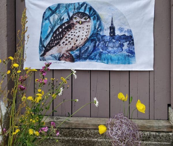 Little Owl at Church Island- Teatowel