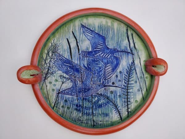 Circle picture plate- Curlews