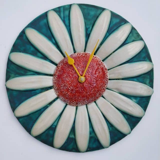 turquoise clock
